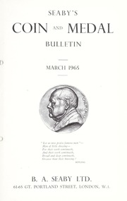 Seaby's Coin and Medal Bulletin: March 1965