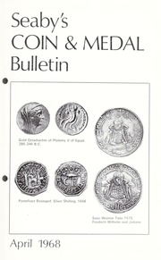 Seaby's Coin and Medal Bulletin: April 1968