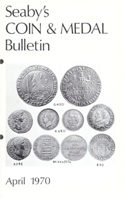 Seaby's Coin and Medal Bulletin: April 1970