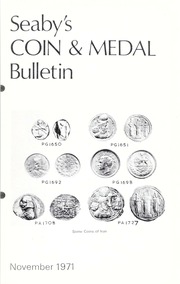 Seaby's Coin and Medal Bulletin: November 1971