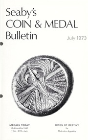 Seaby's Coin and Medal Bulletin: July 1973