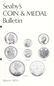 Seaby's Coin and Medal Bulletin: March 1974