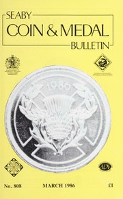 Seaby's Coin and Medal Bulletin: March 1986