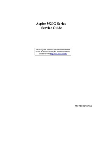 Service Manual: Acer Aspire 5920G : Free Download, Borrow, and