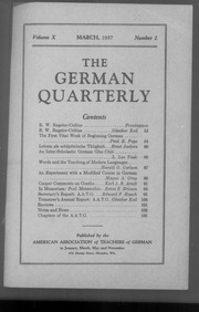 The German Quarterly 1937-03: Vol 10 Iss 2 - Archives