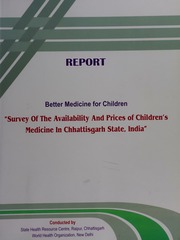 Better medicine for children 'Survey of the availa...