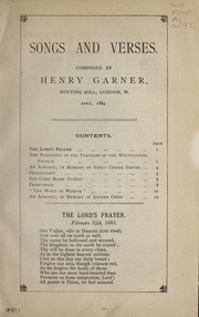 Songs and Verses (1884)