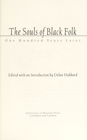 Cover of edition soulsofblackfolk00bada