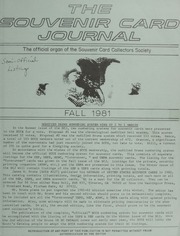 The Souvenir Card Journal: Fall 1981
