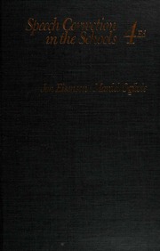 Cover of edition speechcorrection0000eise