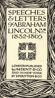 Cover of edition speechesletterso00linciala