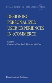 Designing personalized user experiences in eCommer