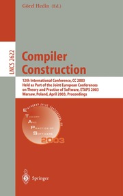 Compiler construction : 12th International Confere