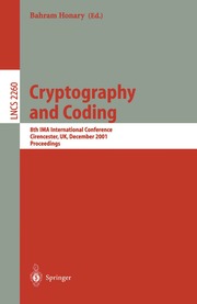 Cryptography and coding : 8th IMA international co