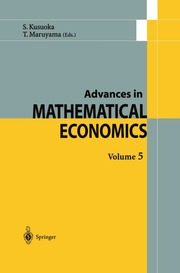 Advances in Mathematical Economics [electronic res