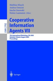 Cooperative information agents VII : 7th internati