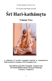 Sri Hari Kathamritam( Vol 2)  Bhaktivedanta Naraya...