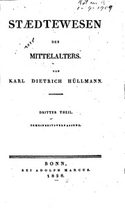 Cover of edition staedtewesendes01hlgoog