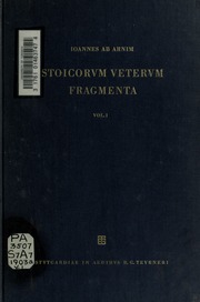 Cover of edition stoicorumveterum01arniuoft