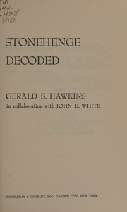 Cover of edition stonehengedecode0000hawk_t7s4