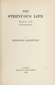 Cover of edition strenuouslifeess0000roos