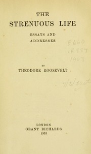Cover of edition strenuouslifeess00roos