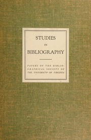 studies in bibliography
