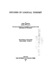 Cover of edition studiesinlogica00dewegoog