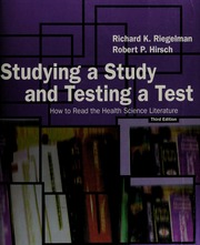 Cover of edition studyingstudytes0000rieg_o9m2