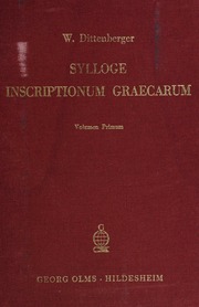 Cover of edition syllogeinscripti0001ditt