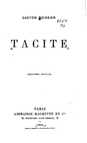 Cover of edition tacite00boisgoog