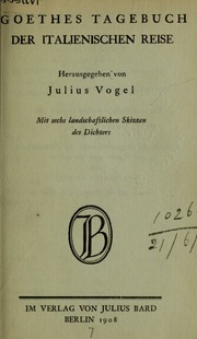 Cover of edition tagebuchderitali00goet