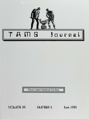 TAMS Journal, Vol. 39, No. 3