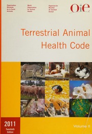 Terrestrial Animal Health Code 2011 : World Organization for Animal Health  : Free Download, Borrow, and Streaming : Internet Archive