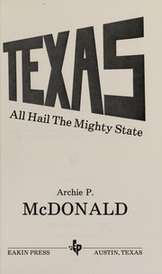 Cover of edition texasallhailmigh0000mcdo