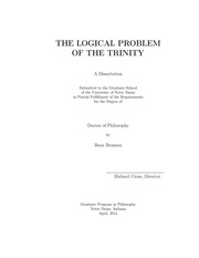 The Logical Problem Of The Trinity