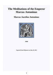 The Meditations Of The Emperor Marcus Antoninus