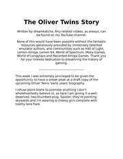 The Oliver Twins Story