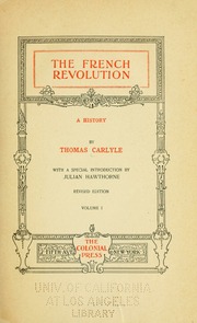 Cover of edition thefrenchrevolution01carl