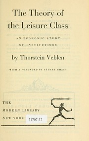 Cover of edition theoryofleisurec00vebl