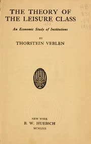 Cover of edition theoryofleisurec01vebl