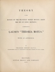 Cover of edition theoryofmotionof00gaus