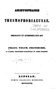Cover of edition thesmophoriazus01fritgoog