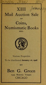 Thirteenth mail auction sale of coins, numismatic books, &c. [01/14/1905]