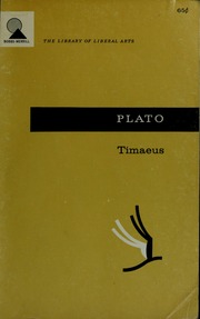 Cover of edition timaeusplat00plat