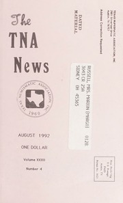 The TNA News: August 1992 Vol. XXXII No. 4
