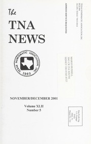 The TNA News: November/December 2001 Vol. XLII No. 5