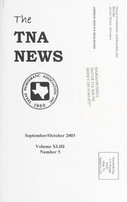 The TNA News: September/October 2003 Vol. XLIII No. 5