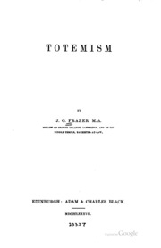 Cover of edition totemism01frazgoog