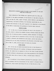 Regulations Governing Sales to the Director of the Mint Under the Pittman Act